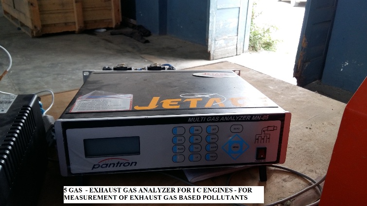 5 GAS EXHAUST GAS ANALYZER FOR I C ENGINES - FOR MEASUREMENT OF EXHAUST GAS BASED POLLUTANTS